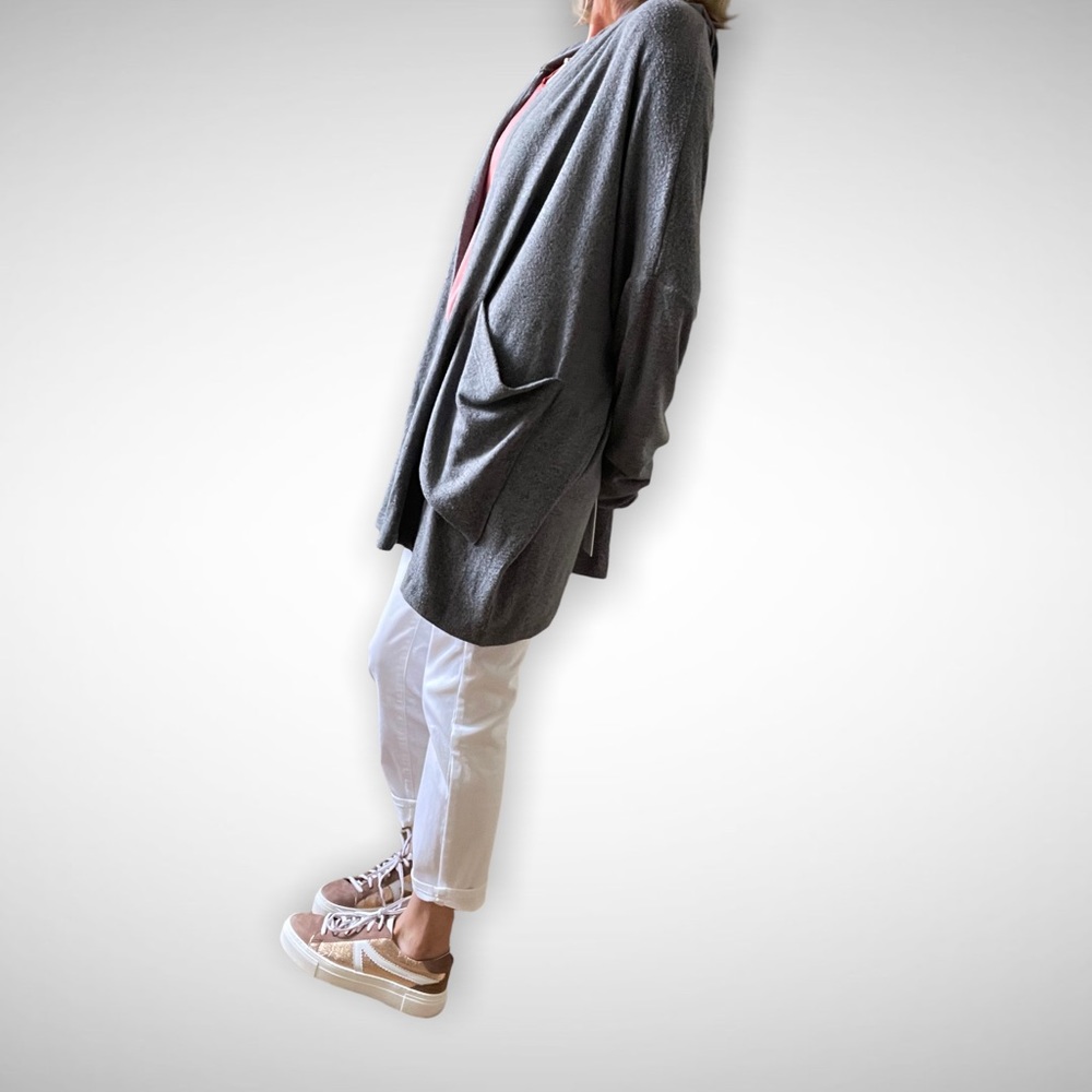Young Fabulous and Broke Grey Oversized Cardigan S - Picture 5 of 7